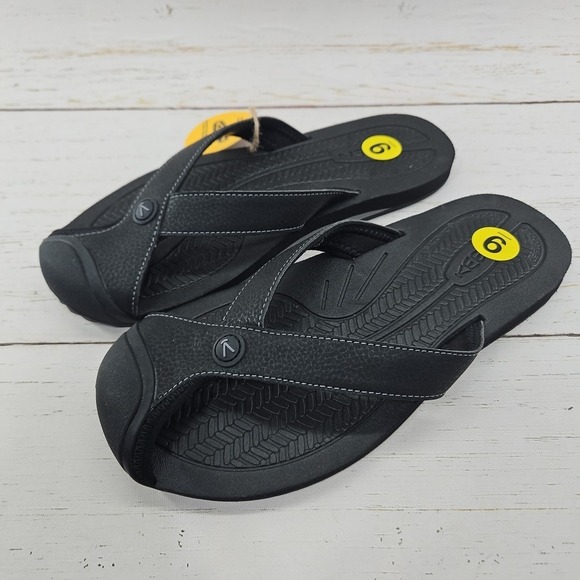 Keen Barbados TG Womens 9 Black Flip Flop Sandals Outdoor Closed Toe 1029159 - Picture 1 of 9